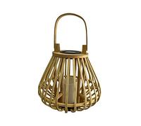 Lumi Jardin Farol Solar Decorativa H38cm HAVANE Small Madera Clara, Gris, Unique