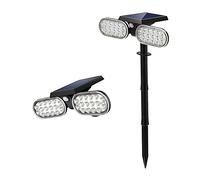 LUMI Jardin Foco Solar 2 en 1 con Detector 600LM Galvin Negro, Gris, Unique