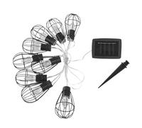 Lumi Jardin, Guirnalda de Tipo Jaula con 10 Bombillas 3.90M KENY Negro