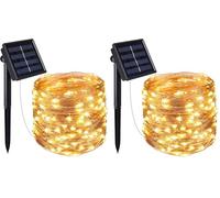 LUMI JARDIN Guirnalda Solar 100 Micro 11,5M Skinny Solar 100 (Paquete de 2)