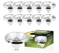 Lumiled Juego de 10 bombillas LED ES111 GU10, tensión, 230 V, 15 W (equivalente a 100 W), luz blanca cálida, 3000 K, ángulo de haz de 24 grados, plata, 1521 lúmenes, Ra>80, aluminio PC