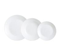 Luminarc 5425815 - Vajilla ZELIE de 18 Piezas Vidrio Opal Redonda Color Blanco