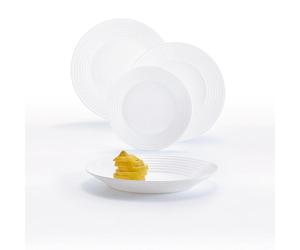Luminarc 9123270 - Vajilla opal Harena de 18 piezas Blanca
