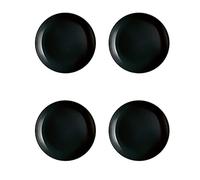 Luminarc Diwali Noir Set 4 Platos Postre Vidrio 19cm Negro