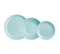 Luminarc Diwali Turquesa Vajilla Opal 18 Piezas-6 Personas Turquesa