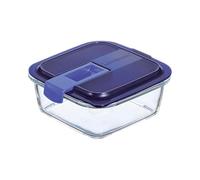 Luminarc Easy Box Recipiente Cuadrado Hermético Vidrio 16x16x6,8cm -76cl Sodo Apto Microondas Apto Frigorífico Reciclable