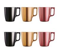 Luminarc Flashy Caja 6 Mugs Vidrio 25CL Multicolor Brillo Francia Multicolor 25cl