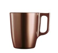 LUMINARC FLASHY Mug Vidrio 25CL Marrón Brillo Fabricado en Francia Reciclable