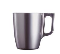 LUMINARC FLASHY Mug Vidrio 25CL Morado Brillo Fabricado en Francia Reciclable