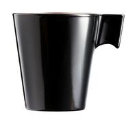 Luminarc Flashy Taza Vidrio 8 icolor Brillo Francia Reciclable Ecológico Black 8cl