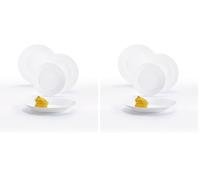 Luminarc Harena Vajilla Opal 18 Piezas - 6 Personas (Paquete de 2)