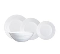 Luminarc Vajilla Opal Harena 19 piezas para 6 personas con ensaladera Blanca