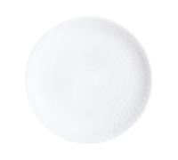 LUMINARC PAMPILLE BLANCO Plato Postre Opal 19CM Blanco Con relieve Fabricado en Francia Reciclable