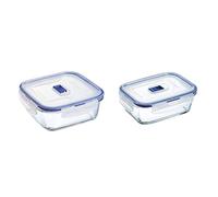Luminarc Pure Box Active Recipiente Cuadrado Hermetico 16cm - 122 icolor & Pure Box Active Recipiente Rectangular Hermetico 16x11cm - 82 icolor