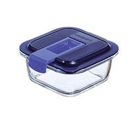 Luminarc Recipiente Cuadrado Hermetico 12x12x6cm - 38cl Pp - Polipropileno Apto Microondas Apto Frigorífico Tapa Cierre Presion Con Junta De Silicona Con Válvula