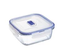 Luminarc Recipiente hermético Pure Box Active cuadrado vidrio 18x18x7,3cm 122cl apto microondas