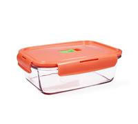 Luminarc Pure Box Holy Recipiente Rectangular Hermético Vidrio 19x13x7,3cm - 122cl Sodo Apto Microondas 100% Hermético