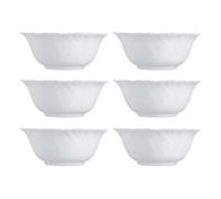 Set de 6 boles de vidrio opal blanco 12-18cm - Colección Feston de Luminarc - Apto microondas, frigorífico y lavavajillas