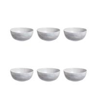 Luminarc Set de 6 lavafrutas Diwali Granit Marb de vidrio opal 12 cm