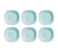 Platos Carine Luminarc - Juego de 6 - Hondos, Llanos y Postre - Vidrio Opal en Varios Colores