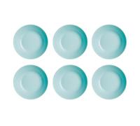 Platos Diwali de Luminarc - Juego de 6 - Vidrio Opal en Colores Vivos - Diseños para Mesa Completa