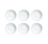Luminarc Set de 6 platos hondos Trianon de vidrio opal 22,5 cm