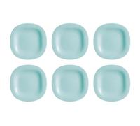 Platos Carine Luminarc - Juego de 6 - Hondos, Llanos y Postre - Vidrio Opal en Varios Colores
