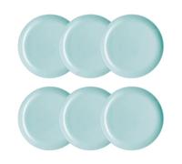 Platos Diwali de Luminarc - Juego de 6 - Vidrio Opal en Colores Vivos - Diseños para Mesa Completa