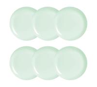 Luminarc Set de 6 platos llanos Diwali Paradise de vidrio opal 25 cm