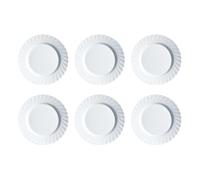 Luminarc Set de 6 platos llanos Trianon de vidrio opal 24,5 cm