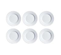 Luminarc Set de 6 platos postre Trianon de vidrio opal 19,5 cm