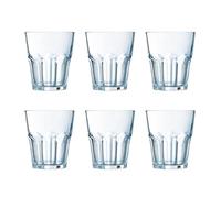 LUMINARC NEW AMERICA Set 6 Vaso Bajo Vidrio Eco 30CL Transparente Brillo Fabricado en Francia Ecológico