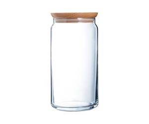 Luminarc Tarro Hermético Vidrio 1,5L Multicolor Brillante con Tapa de Cierre a Presión Brown