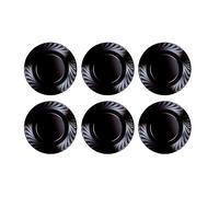 LUMINARC TRIANON NEGRO 6 Plato Hondo Vidrio 22,5CM Negro Brillo Fabricado en Francia Reciclable