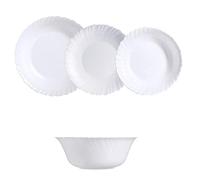 Luminarc Vajilla de vidrio opal Feston 19 piezas para 6 personas