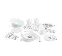 Luminarc 4475621 Vajilla trianon, Tazas y cubertería, Blanco, Juego de 20 Piezas