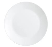 LUMINARC ZELIE Caja 12 Platos Llanos Opal 25CM Blanco Brillo Fabricado en Francia Reciclable