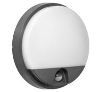 Luminaria de pared con sensor de movimiento, ángulo de detección de 140°, 1100 lúmenes, 15W, 4000K, IP54, color gris