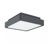 Luminaria de techo exterior, cuadrada, LED, 18W, gris oscuro, IP65, SU-MA BN-KW200