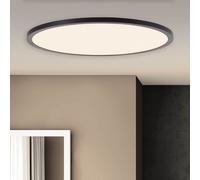 Luminaria de techo LED moderna BRILLIANT, modelo TUCO. Panel regulable mediante control remoto. Permite ajustar el color de la luz y cuenta con función de luz nocturna. Diámetro: 50 cm. Potencia: 33W.