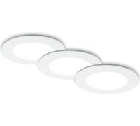 Luminaria empotrable LED Di-Ka Fungo, juego de 3 unidades, color blanco, diámetro de 9,2 cm, 4,8W, regulable