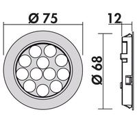 Luminaria empotrada LED LUMICA Nova Plus, con cambio de color, unidad individual sin interruptor