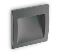 Luminaria LED empotrable para exterior Ideal Lux, modelo WIRE AP BIG, color antracita, referencia 255514, 4W, 200 lúmenes, 3000K, IP65, 14 cm
