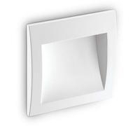 Luminaria LED empotrable para exterior Ideal Lux, modelo WIRE AP BIG, color blanco, referencia 268989, 4W, 200 lúmenes, 3000K, IP65, 14 cm
