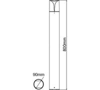 Luminaria para poste de jardín ACA, modelo LG8303G-800
