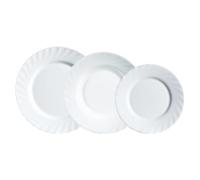 Luminaric 5429363 - Vajilla opal de 18 piezas Trianon Blanca