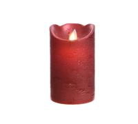Lumineo 36458 vela interior de led, rojo, 7.5 x 12.5 cm