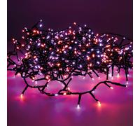 Lumineo 72260 guirnalda led compact parpadeante cable negro, 16 m, mul