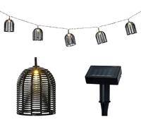 Lumineo Cadena de luces LED solares para lámparas, 2,7 m, cadena de luces solares para jardín, balcón, cadena solar, iluminación de jardín, iluminación exterior, decoración de jardín, blanco cálido