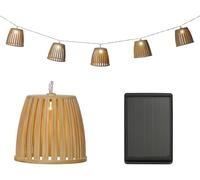 Lumineo Cadena de luces LED solares para lámparas, 4,5 m, cadena de luces solares para jardín, balcón, cadena solar, iluminación de jardín, iluminación exterior, decoración de jardín, blanco cálido